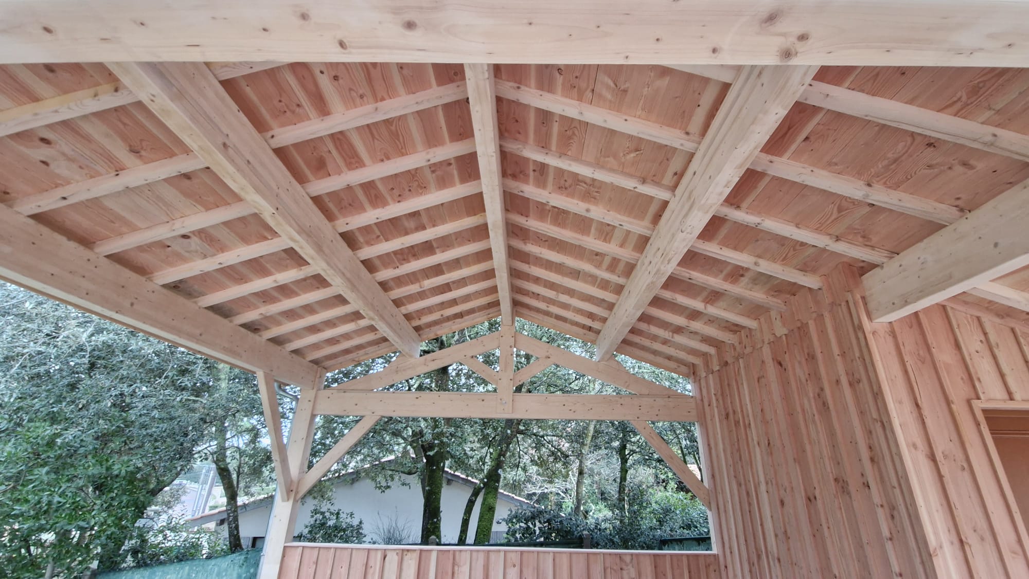 Charpente bois du carport